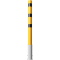 Bollard | steel tube  152 x 3,2 mm | yellow / black | Removable without fastener | With welded steel cap, incl. base sleeve Item no. 40151_10 | total length: 2000 mm | with welded steel cap